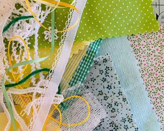 Fabric, Lace and Trims Pack Lemon and Green