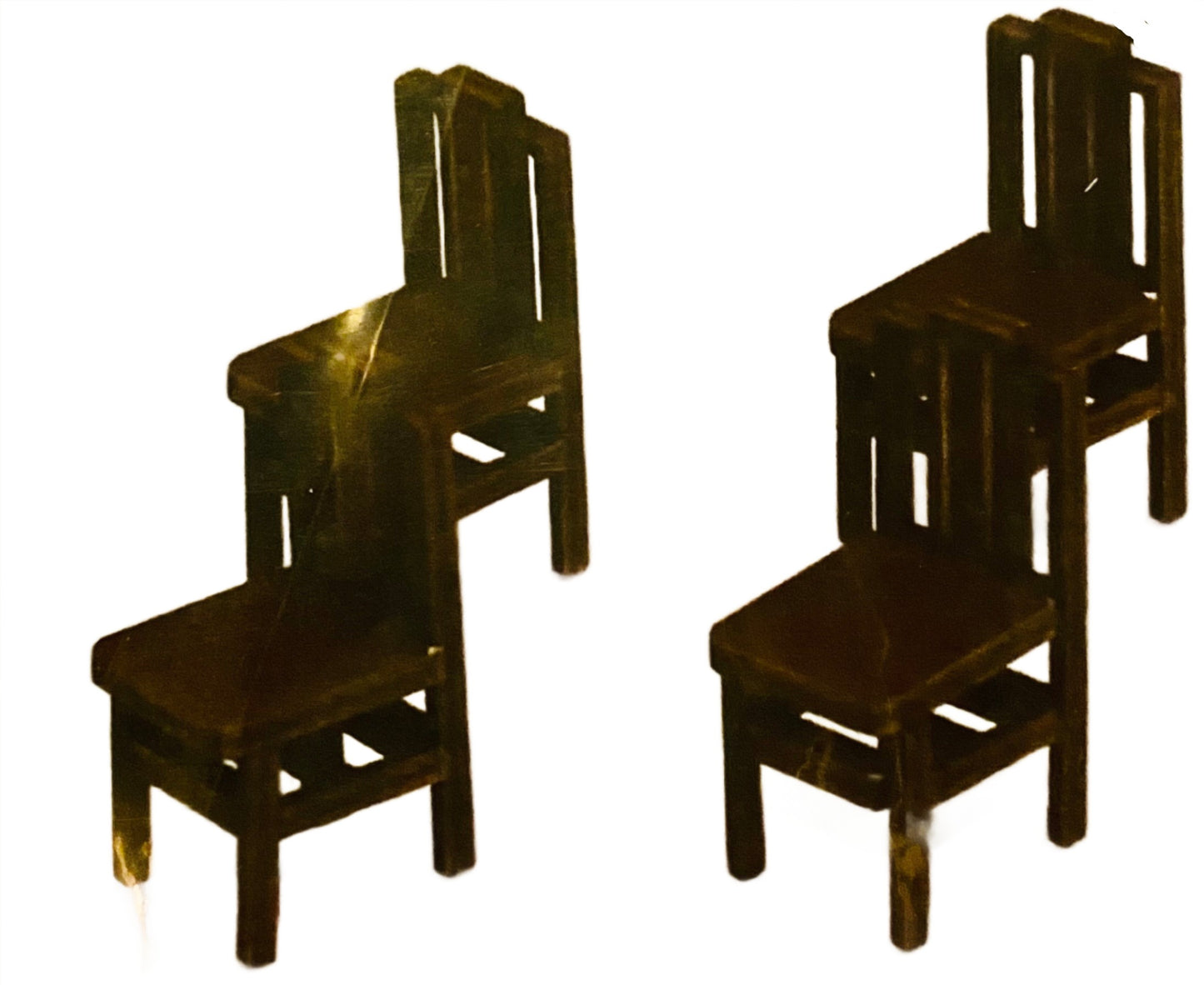 Bausatz für Stühle mit quadratischer Rückenlehne aus dem 18. Jahrhundert im Maßstab 1:48