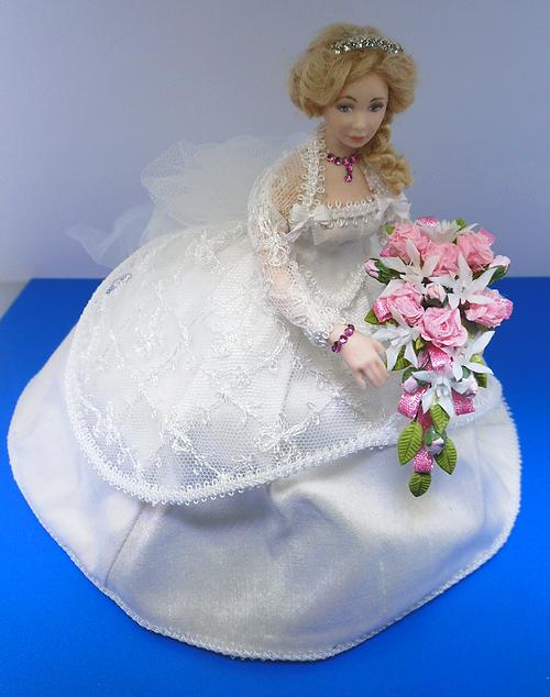1:12th scale Porcelain Bride Doll